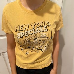 Yellow graphic tee shirt